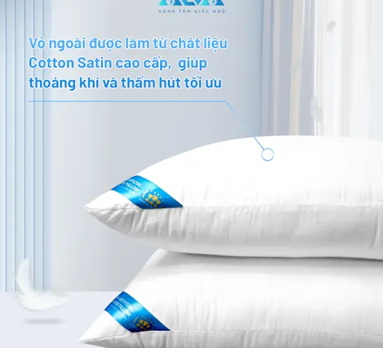 Gối nằm Lông vũ nhân tạo cao cấp Alva