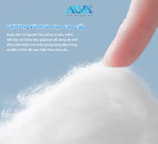 Gối nằm Lông vũ nhân tạo cao cấp Alva