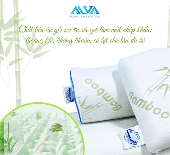Gối sợi tre cao cấp Bambo xuất khẩu cho Bé