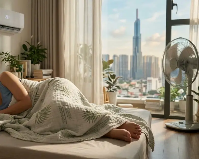 Tại sao nhiều người vẫn thích đắp chăn vào mùa hè??